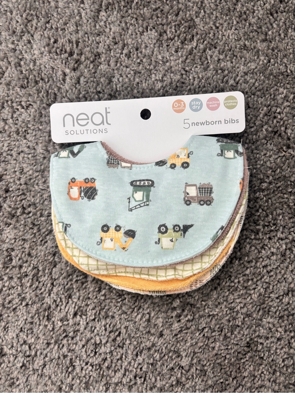 Neat Solutions Newborn/0-3 Bibs (5 Pack) NWT
